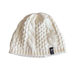 North Face Cable Knit Ivory Beanie Women’s